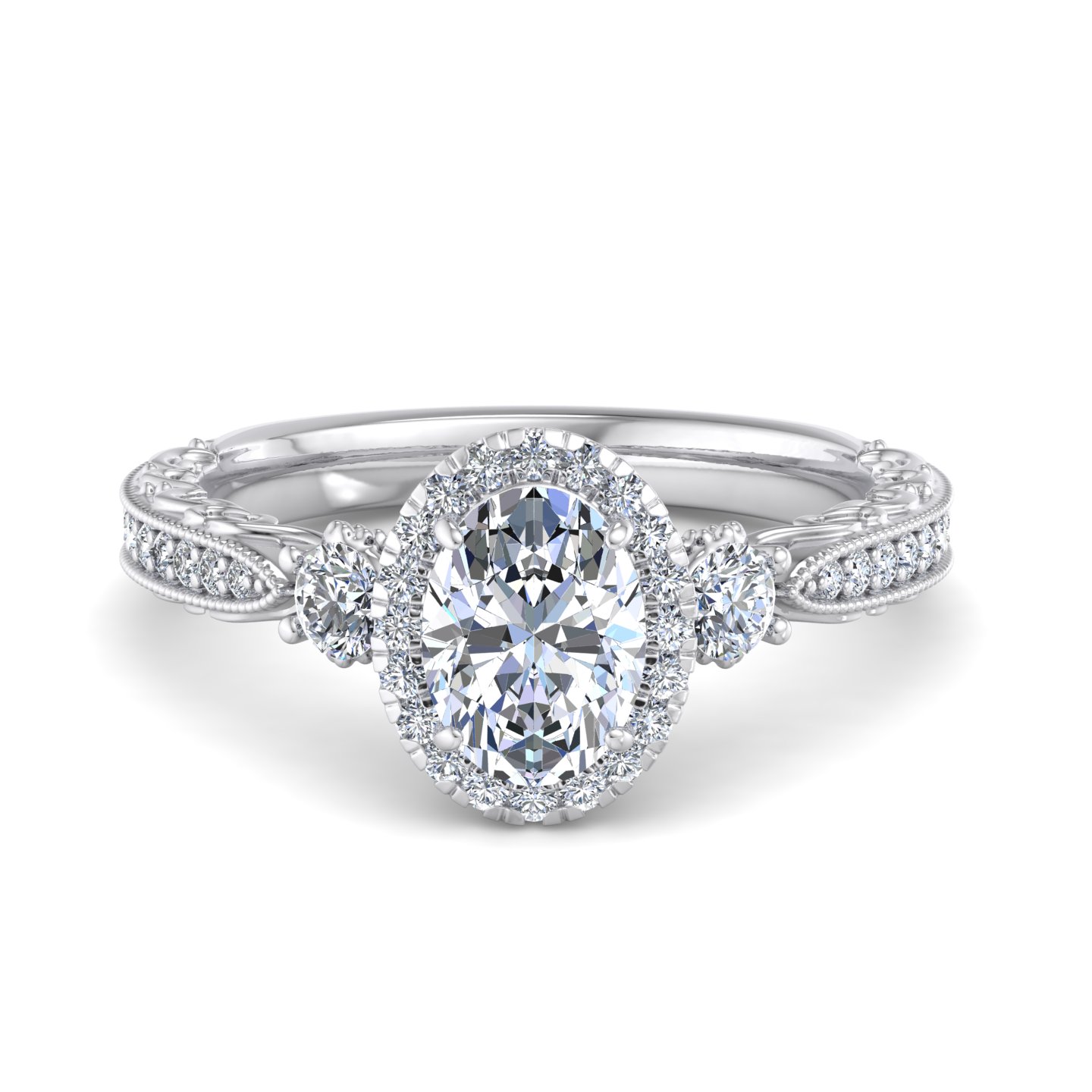 Winter Halo Engagement Ring